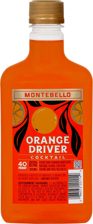 Orange Driver Montebello Cocktail, 375 ml, refreshed label