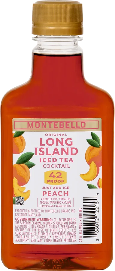 Peach Long Island Iced Tea, 200 ml, refreshed label